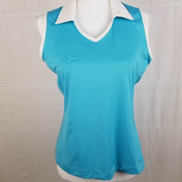 Nike Golf blue and white tank top in size Medium - Picture 2 of 8